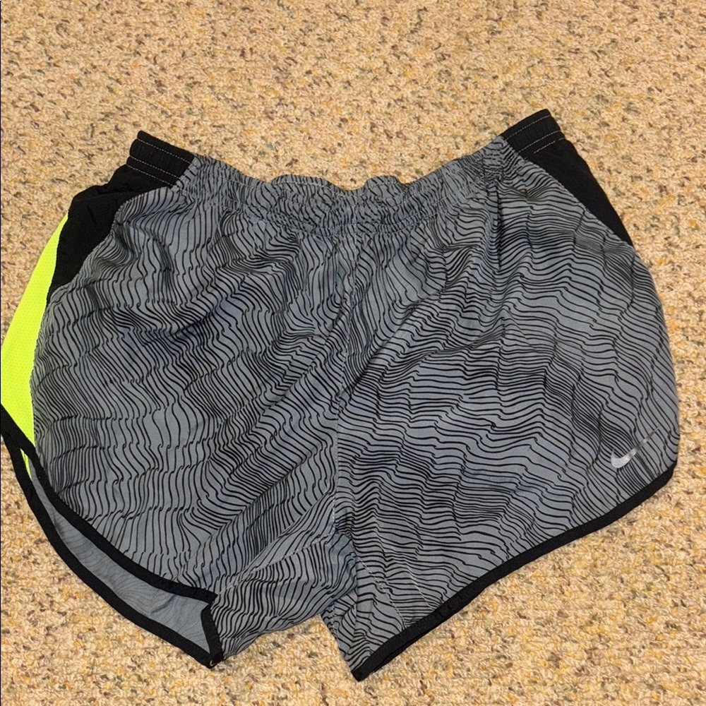 Nike Black and Gray Wave Pattern Shorts
